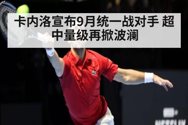 卡内洛宣布9月统一战对手 超中量级再掀波澜
